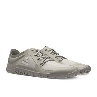 Vivobarefoot Men's Primus Lite III All Weather Running Shoes - Grey USA [JBF918523]